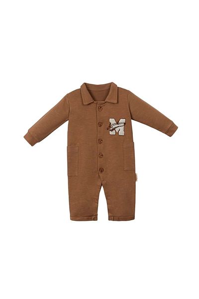 NECİXS BEBEE M Embroidered Jumpsuit Without Pants Camel