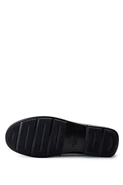 Valentino Erkek Hakiki Deri Siyah Loafer Ayakkabı