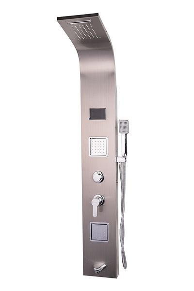 Trendy's TRENDY'S shower panel, with 5-function Digital Thermo stainless steel hydromassage, satin gray