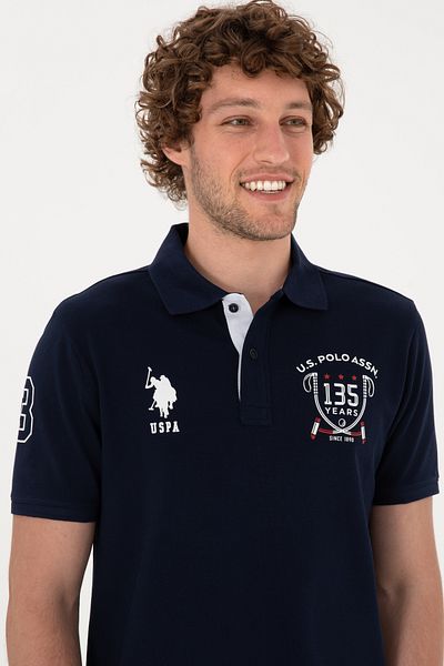 U.S. Polo Assn. Men's Regular Fit Polo Neck Navy Blue T-Shirt 50299667-Vr033
