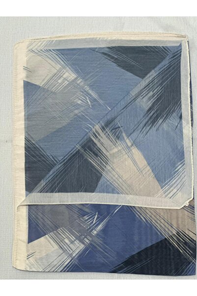 Shawl Passion Čal poliester albastru cu model retro