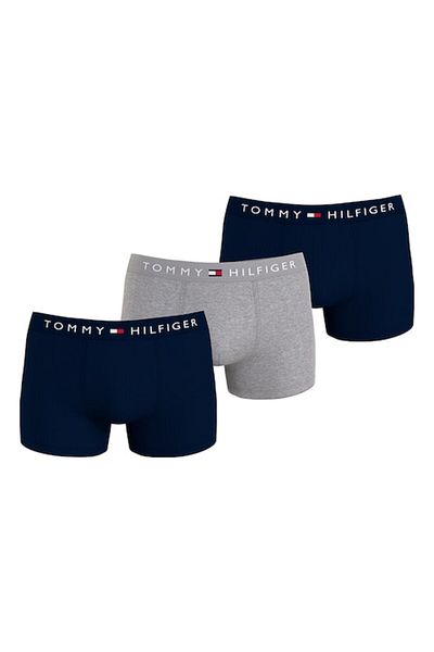 Tommy Hilfiger Set de boxeri din amestec de bumbac - 3 perechi, gri deschis, bleumarin, XL