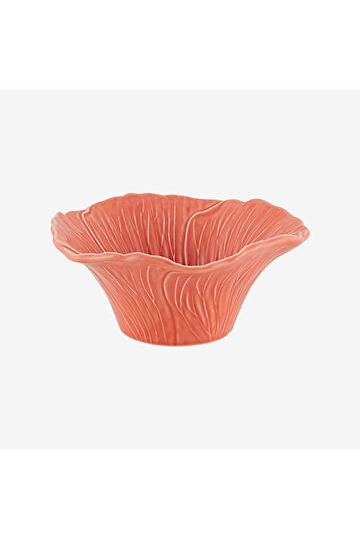 Bordallo Pinheiro وعاء تقديم سيراميك برتقالي من ماريا فلور، مقاس 15.5 سم