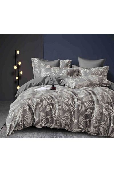 OEM Elegant Double Bed Linen Set, 6 Pieces, Cotton Satin