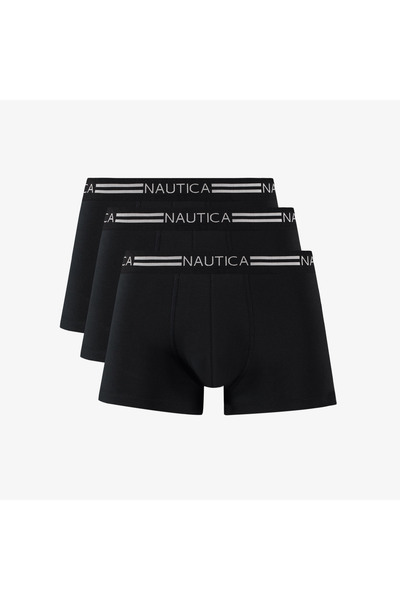 Nautica Erkek Siyah Standart Fit 3'lü Boxer