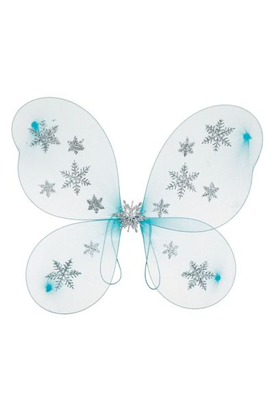 dalip Butterfly Wings for Party, Snowflakes Wings, 47 x 38 cm, Blue