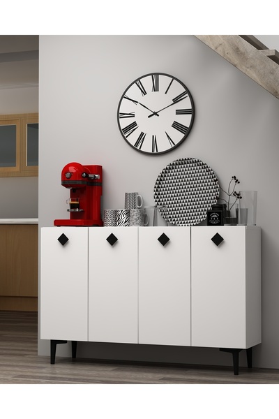 cantek dizayn MORECT KAHVE KÖŞESİ BEYAZ-BEYAZ-SİYAH