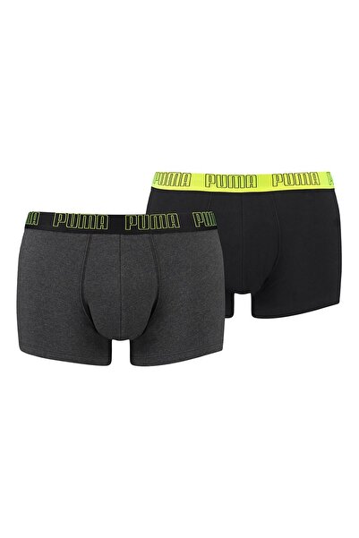 Puma , Set of boxer shorts with logo waistband - 2 pairs, Black, Dark Gray, XL