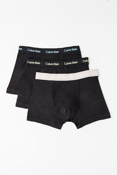 Calvin Klein , Set de boxeri cu logo - 3 perechi, Negru stins, Albastru deschis, Grej, S