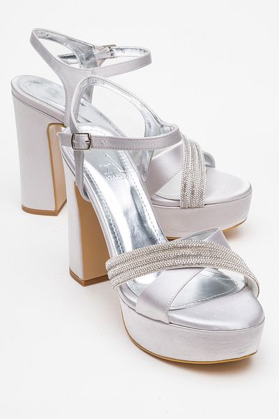 Ataköy Ayakkabı Women's Stone Platform Thick Heel Shoes