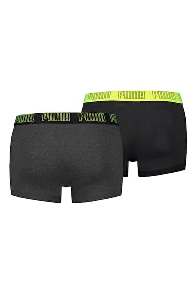 Puma , Set of boxer shorts with logo waistband - 2 pairs, Black, Dark Gray, XL