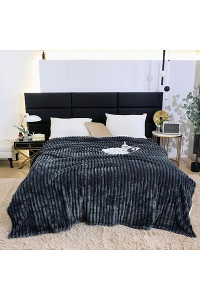 JOJO HOME Cocolino Blanket for Double Bed, Jojo Home, 2 Persons, 200x230cm, Petrol Gray