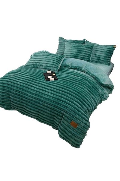 OEM Double Bed Linen Set Cocolino, 4 Pieces, 5 cm Thick Stripes, Elastic Fitted Sheet 180x200 cm, Duvet