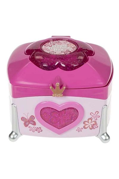 divendi-ro Cutie magică de bijuterii cu accesorii și bijuterii incluse, cu lumini și muzică, roz