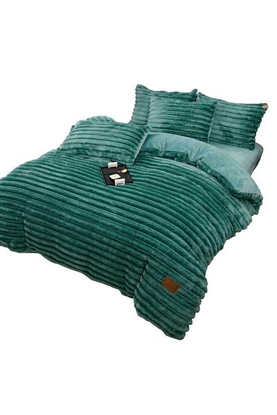 OEM Double Bed Linen Set Cocolino, 4 Pieces, 5 cm Thick Stripes, Elastic Fitted Sheet 180x200 cm, Duvet