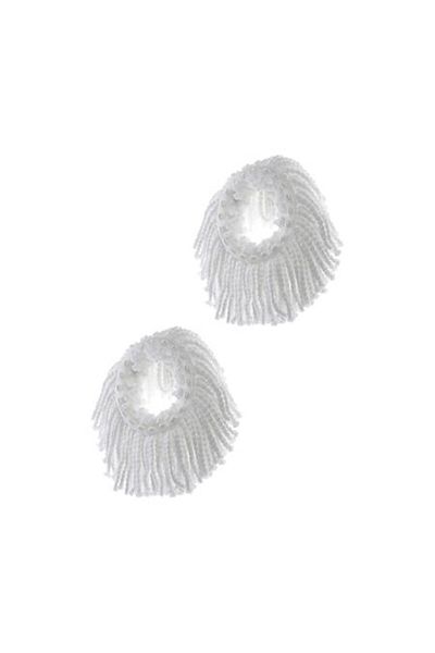 bigshot Set 2 x Microfiber Refill for Rotating Mop, Plastic Snap Diameter 16 cm, White