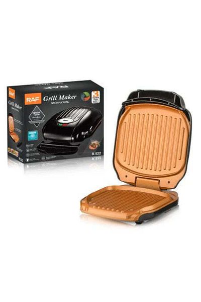 Blasko Grătar Electric 1000W cu Capac și Plăci Antiaderente – Gătire Rapidă și Sănătoasă