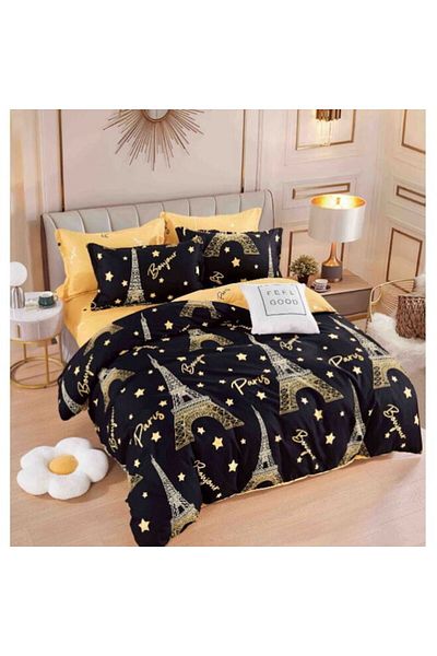 OEM Elegant Double Bed Linen Set, 6 Pieces, Cotton Finet