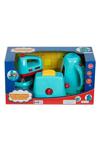 divendi-ro Set de joacă cu electrocasnice de bucătărie, conține mixer, fierbător de apă, prăjitor de pâine, sunet și lumină, multicolor