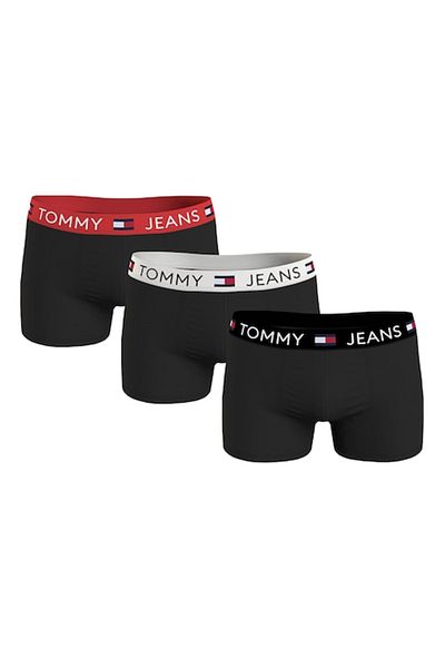 Tommy Hilfiger , Set de boxeri cu banda logo in talie - 3 perechi, Rosu, Negru, Alb, S