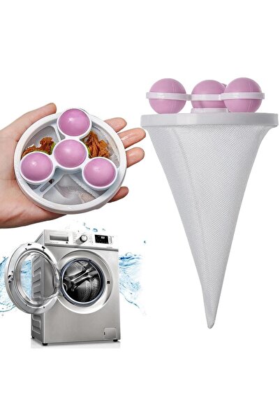 SUNUP Sn-26622 Multifunctional Washable Pink Laundry Lint Collector