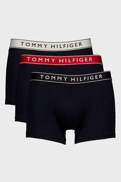 Tommy Hilfiger Set de boxeri cu talie cu logo - 3 perechi, Albastru ultramarin, XL