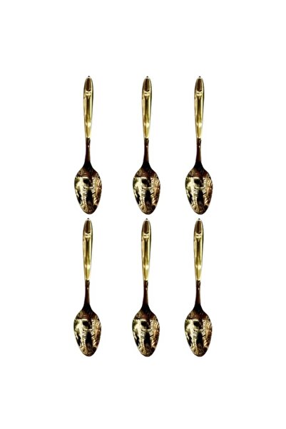 wei Set of 6 stainless steel table spoons Gold MS STAR