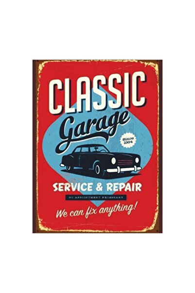 Komut Κλασικό Ξύλινο Τραπέζι Ζωγραφικής Ρετρό Στυλ Γκαράζ με Αφίσα |   Σχεδια...