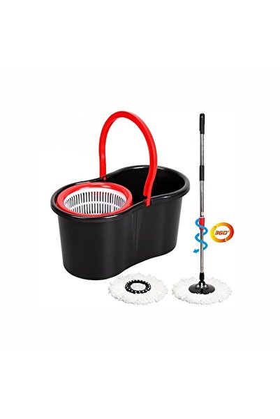 PROCART Rotating mop with bucket, PROCART, 360-degree rotation, interchangeable microfiber heads, telescopic