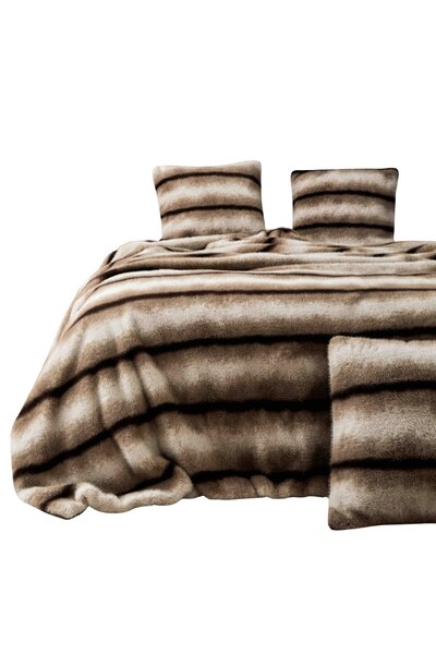 OEM Set de Lux Din Blana Artificiala de Nurca, Cu Fermoar, MS STAR, Hipoalergenic, Patura 200 x 230 cm +