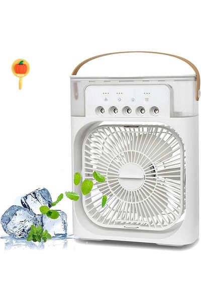 Ronyes Ventilator portabil, umidificator, aromaterapie, alb, alimentat prin USB