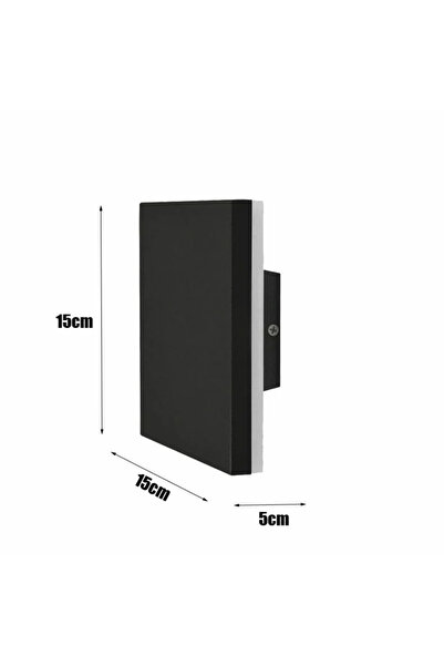 LUXXO Aplica LED de interior/exterior, rezistenta la praf/umiditate, IP65, Street, 12W, Neagra