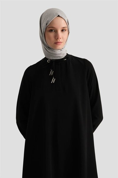 Armine Bağcık Detaylı Tunik 25YH4202 Siyah