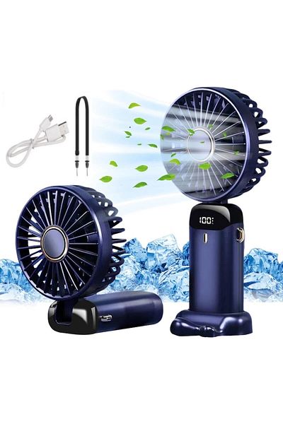 Air Ventilator portabil cu aromaterapie, 5 în 1, pliabil la 90°, ecran LCD, încărcare USB tip C
