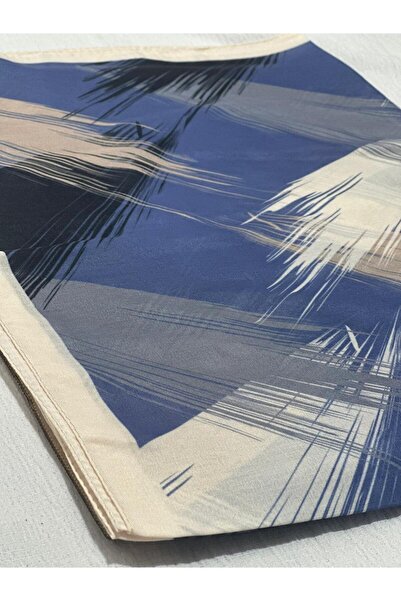 Shawl Passion Čal poliester albastru cu model retro