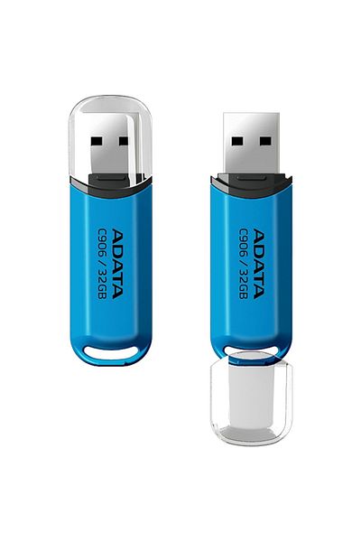 Adata Ac906 32gb Usb Stick, Usb 2.0, Compact And Reliable, Blue