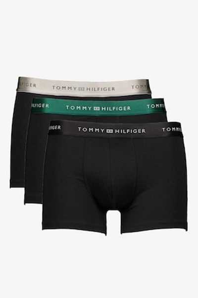 Tommy Hilfiger , Set de boxeri cu banda logo in talie - 3 perechi, Negru, Negru stins, XL