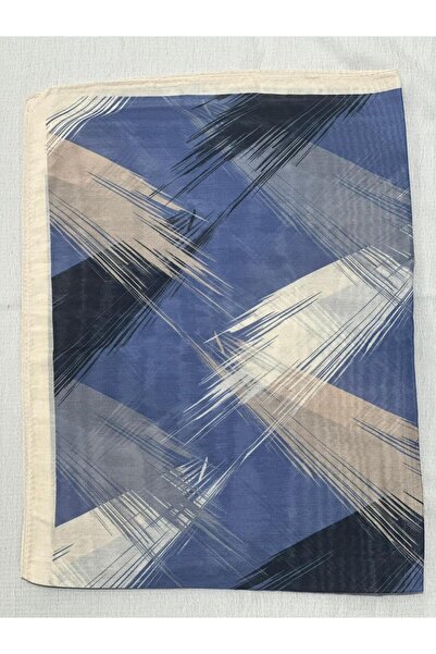 Shawl Passion Čal poliester albastru cu model retro