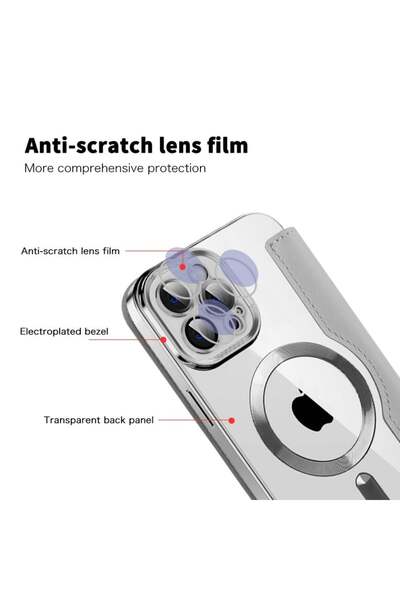 SKYDDAR INNOVATION Θήκη για iPhone 11, SmartMag Book, Magsafe, RFiD, Θήκη καρτών, σετ αυτοκόλλητων, Γκρι