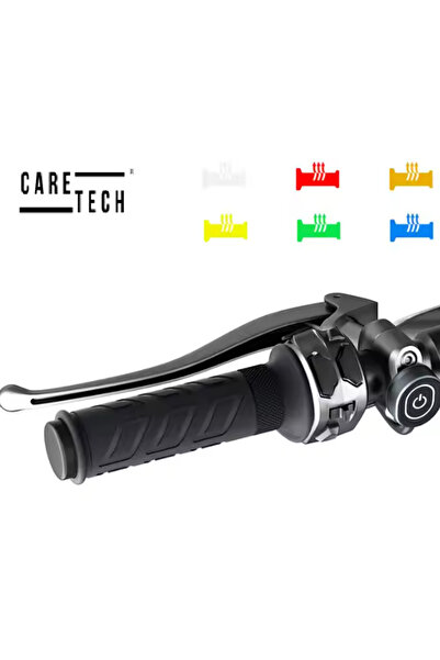 CARETECH CT-E1956 Elcik Isıtma Motosikelt 5 Kademeli Isıtmalı Geçmeli Takım Motosiklet Gidon Evrensel