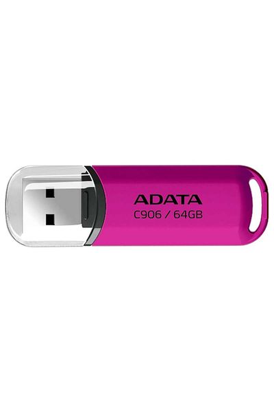 Adata Ac906 64g Usb Stick, Usb 2.0, Compact And Reliable, Pink