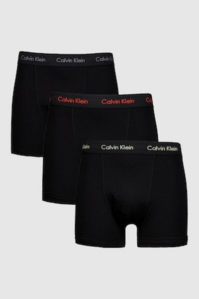 Calvin Klein , Set de boxeri cu logo - 3 perechi, Negru, Negru stins, Gri inchis, L