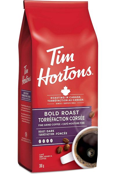 Tim Hortons Tim Hortons Bold Roast Fine Ground Coffee Dark Roast 300g Bag