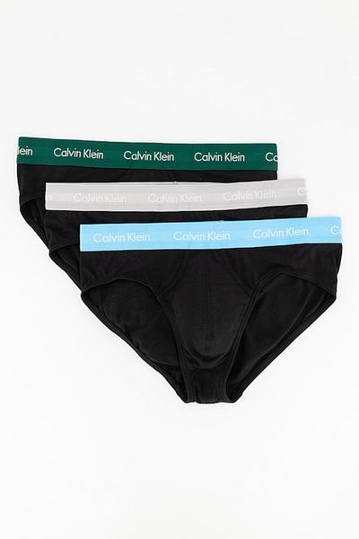 Calvin Klein , Set of boxers with logo waistband - 3 pairs, Black, Grey, Blue, L