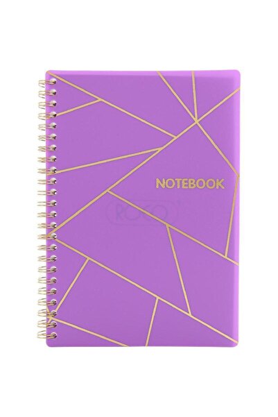 Roco دفتر ملاحظات A580، أوراق مسطرة، بنفسجي/ذهبي