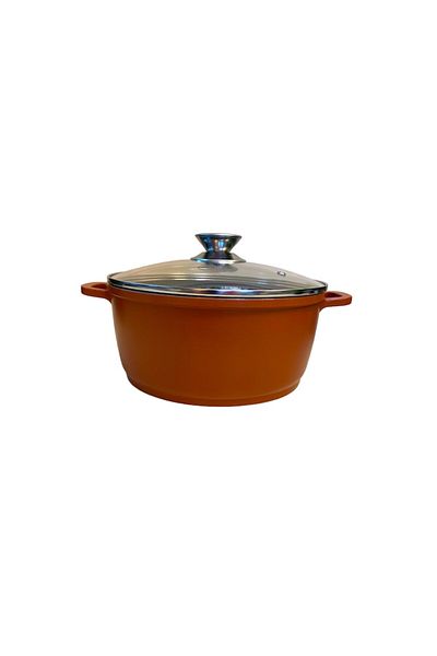 OEM Aluminum pot 4.5 l, ceramic coating with lid, 24 cm