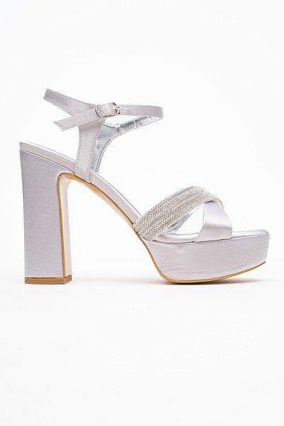 Ataköy Ayakkabı Women's Stone Platform Thick Heel Shoes