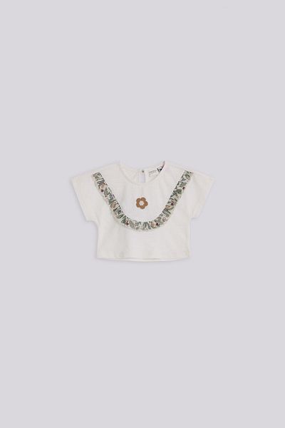 Layette Baby Girl Ecru Tshirt