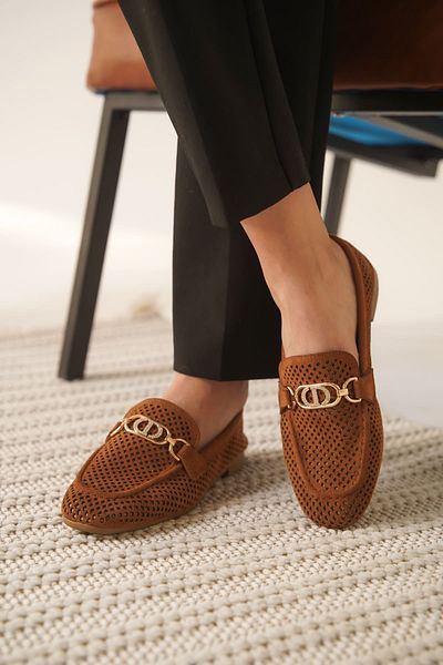 MarjinalTrendim Sally Women's Suede Tan Casual Shoes