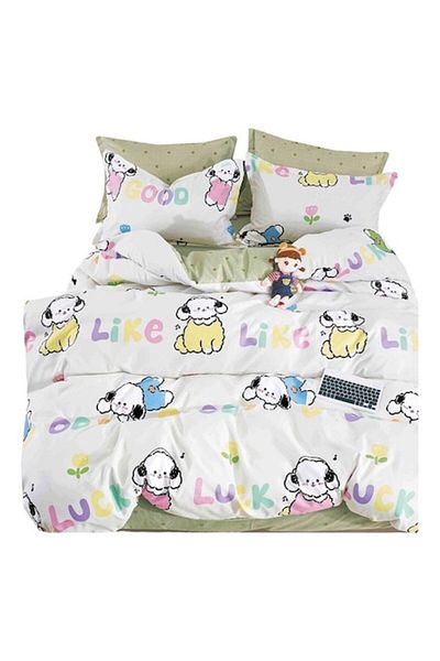 OEM Elegant single 4-piece bedding set for 1 person, Fine Cotton, Multicolor